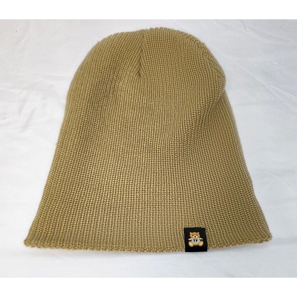 Teddy Fresh Knit Beanie HatUnisex One Size Beige Tan OSFM